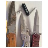 Knives, One has Sheath and Sharpening Stone, Please See Pictures