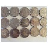 Colorized State Coins (15)
