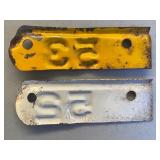 1953/52 License Plate Tabs