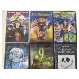 DVDs - Hotel Transylvania 1-3 and Tim Burton, Please See Pictures for Titles