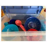 Plastic Items From Around the Kitchen in a Tote