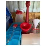 Plastic Items From Around the Kitchen in a Tote