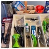 Misc Kitchen Items, Metal Pitcher, Utensils, Drying Mat (new), and More (drawer is not included)