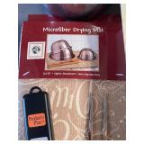 Misc Kitchen Items, Metal Pitcher, Utensils, Drying Mat (new), and More (drawer is not included)