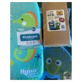 Aqua Seahorse Kickboard, Garden Pad and Inflatable Toys (new but dusty)