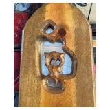 Floral Metal Wall Art (3 Pieces) and Vintage Wood Owl Mirror/Shelf