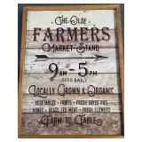 Wood Farmers Market Stand Wall Art