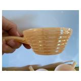 Vintage Fire King Iridescent Soup Bowls (12), 2 Glass Lids, 4 Dessert Bowls