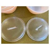 Vintage Fire King Iridescent Soup Bowls (12), 2 Glass Lids, 4 Dessert Bowls