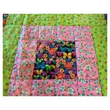 Quilted Pillow Cover, Throw Blanket and Table Runners