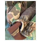 Hunter Orange and Camo Hat/Gloves in a Militaty Laundry Bag