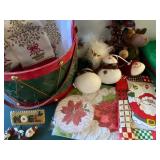 Christmas Decor, Pot Holders/Towels, Fuzzy Owl Ornaments, Bell Candy Cane and MORE