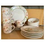 Wildflower Meadow Dinnerware by Marjolein Bastin, Setting for 4, Mugs, Dinner and Dessert Plates, Bowls