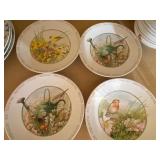 Wildflower Meadow Dinnerware by Marjolein Bastin, Setting for 4, Mugs, Dinner and Dessert Plates, Bowls