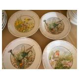 Wildflower Meadow Dinnerware by Marjolein Bastin, Setting for 4, Mugs, Dinner and Dessert Plates, Bowls