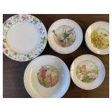 Wildflower Meadow Dinnerware by Marjolein Bastin, Dinner (4) and Dessert (8) Plates, Serving Bowl