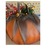 Turkey w/ Fork Legs and Pumpkin w/ Fork/Spoon Stem