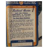 GE Sunbowl Heater, Please Read Description