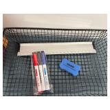 Dry Erase Board (like new condition), Photo Album/Journal Set and a Wire Basket