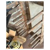 Ash Bucket/Shovel, Level, Door Knobs and Misc Metal Pieces/Parts