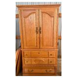 Armoire or Entertainment Center - APPROX 39"x21"x60", Matches Lot 842