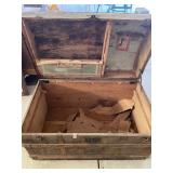 Antique Steam Trunk and Mirror