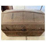 Antique Steam Trunk and Mirror