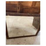 Antique Steam Trunk and Mirror