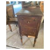 Vintage Three-Panel Mirror Vanity, Unique Little Cubbies w/ Lids on Top