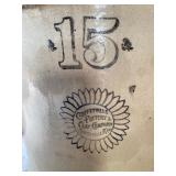 Vintage Coffeyville Pottery and Clay Company No. 15 Crock (has crack/hole on bottom) Please See Pictures