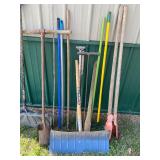 Long Handled Tools and Husqvarna Weed Wacker (tested/powers on)