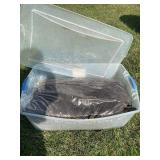 Bags of Mulch (2) in a Large Tote w/ Lid