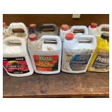 Shelf of Shop Chemicals - Large Bottles, Various Levels