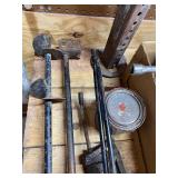 Shelf of Shop Supplies - Tools, Pipe Cutter, Tire Irons and LOTS MORE