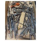 Shelf of Shop Supplies - Part Organizers w/ Contents, Screwdrivers and LOTS MORE