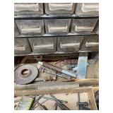 Shelf of Shop Supplies - Part Organizers w/ Contents, Screwdrivers and LOTS MORE
