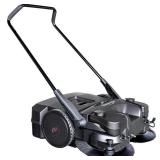 Retails for $1000! Tomahawk Power 30 in. Battery Powered Push Sweeper with Triple Power Brooms Electric Drive and Dust Suppression