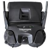 Retails for $1000! Tomahawk Power 30 in. Battery Powered Push Sweeper with Triple Power Brooms Electric Drive and Dust Suppression