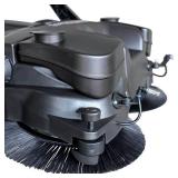 Retails for $1000! Tomahawk Power 30 in. Battery Powered Push Sweeper with Triple Power Brooms Electric Drive and Dust Suppression