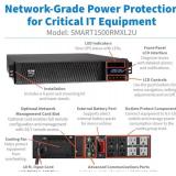 Retails for $868! Tripp Lite Series SMART1500RMXL2U 1500VA Smart UPS Back Up, Sine Wave, 1440W, 8 Outlets, 2U Rackmount, Extended Run & Network Card Option, LCD, USB