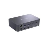 Retails for $260! AV Access KVM Switch Dock 2 Monitors 2 Laptops, 4K KVM Switch Dual Monitor, 2 USB-C MST Ports, 60W PD for Each PC, 1G Ethernet, EDID Emulation, 2K@144Hz, 1080P@240Hz, Ideal for Home 