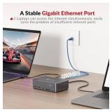Retails for $260! AV Access KVM Switch Dock 2 Monitors 2 Laptops, 4K KVM Switch Dual Monitor, 2 USB-C MST Ports, 60W PD for Each PC, 1G Ethernet, EDID Emulation, 2K@144Hz, 1080P@240Hz, Ideal for Home 