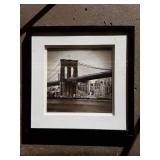 Vintage Brooklyn Bridge Black and White Photograph Print Plastic Frame Approximately 15 inches square Vintage Brooklyn Bridge Black and White Photograph Print Plastic Frame Approximately 15 inches square