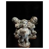TRIO OF RESIN SMOOTH FINISH CHERUBS APPROXIMATELY 5 INCHES TALL TRIO OF RESIN SMOOTH FINISH CHERUBS APPROXIMATELY 5 INCHES TALL