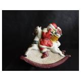 MUSICAL PORCELAIN SANTA FIGURINE APPROXIMATELY  7 INCHES TALL MUSICAL PORCELAIN SANTA FIGURINE APPROXIMATELY  7 INCHES TALL