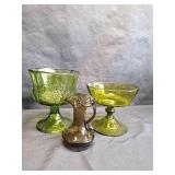 Footed Colony Glass Harvest Dish, Footed Candy Dish, Unique 4 Inch Pitcher Footed Colony Glass Harvest Dish, Footed Candy Dish, Unique 4 Inch Pitcher