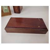 VINTAGE CIGAR BOX WITH ANTIQUE WOODEN BOX DESIGNED TO LOOK LIKE A BOOK AND WOOD BOX PEN HOLDER VINTAGE CIGAR BOX WITH ANTIQUE WOODEN BOX DESIGNED TO LOOK LIKE A BOOK AND WOOD BOX PEN HOLDER