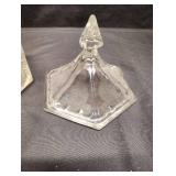 3-5" Clear PRESSED GLASS CANDY DISHES WITH LIDS AND 1-2.5" CLEAR PRESSED GLASS DISH W/LID 3-5" Clear PRESSED GLASS CANDY DISHES WITH LIDS AND 1-2.5" CLEAR PRESSED GLASS DISH W/LID