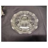 4 PRESSED CLEAR GLASS CANDY DISHES WITH LIDS 4 PRESSED CLEAR GLASS CANDY DISHES WITH LIDS
