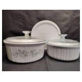 CORNINGWARE DISHES WITH LIDS AND STORING LID CORNINGWARE DISHES WITH LIDS AND STORING LID